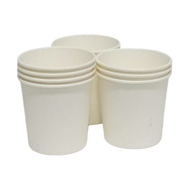 White Paper Cups 150ml, 50 Pack