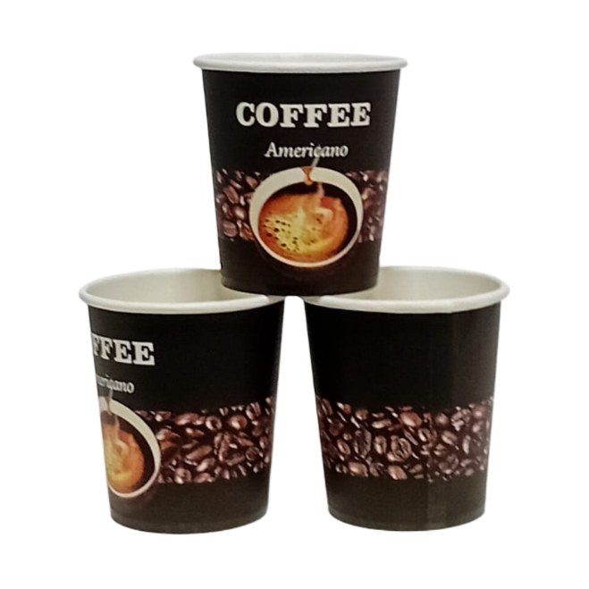 Printed Paper Coffee Cups, 50 Pack