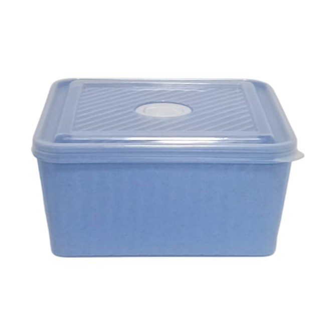 Square plastic food storage container