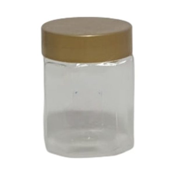 Clear PET Jar with Gold Lid