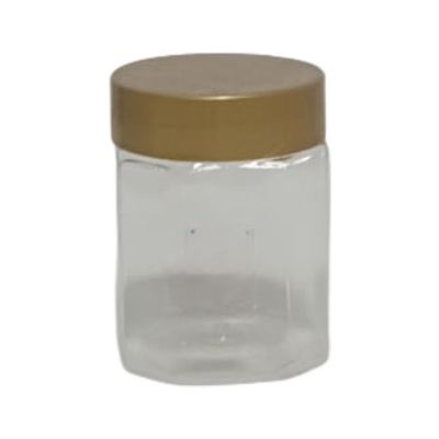 Clear PET Jar with Gold Lid