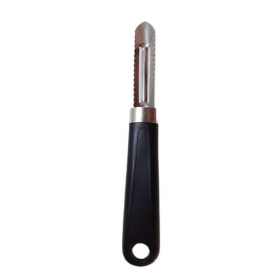 Serrated stainless steel vegetable peeler