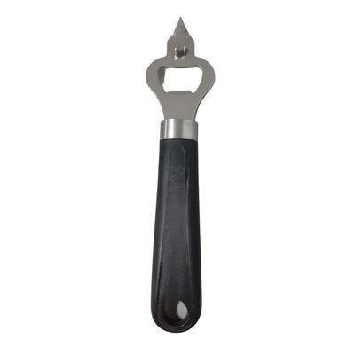 Bottle and Can Opener with Black Handle