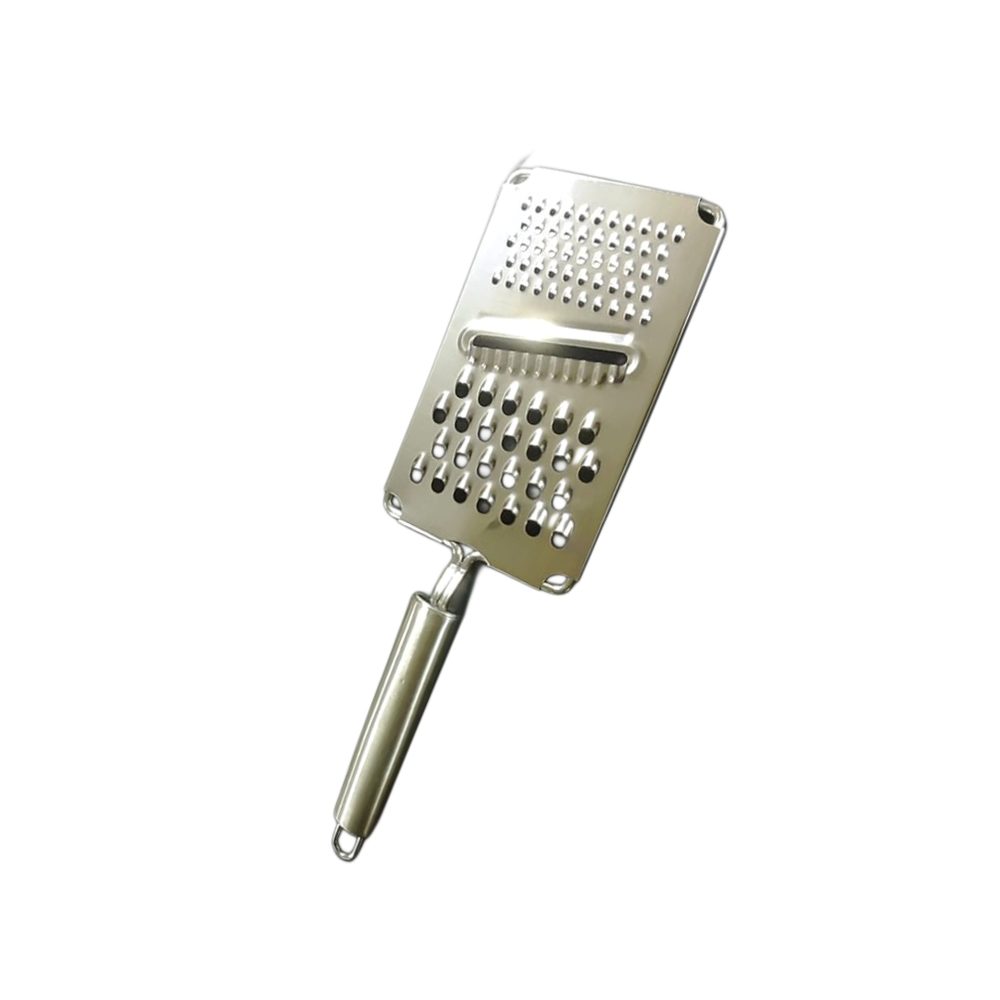 Flat stainless steel hand grater