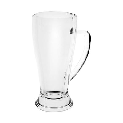 Footed Glass Beer Mug 650ml