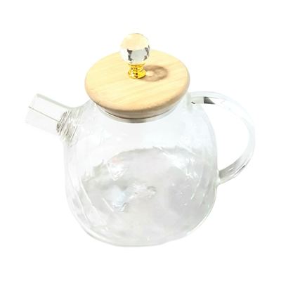 Glass Teapot With Bamboo Lid, 1L