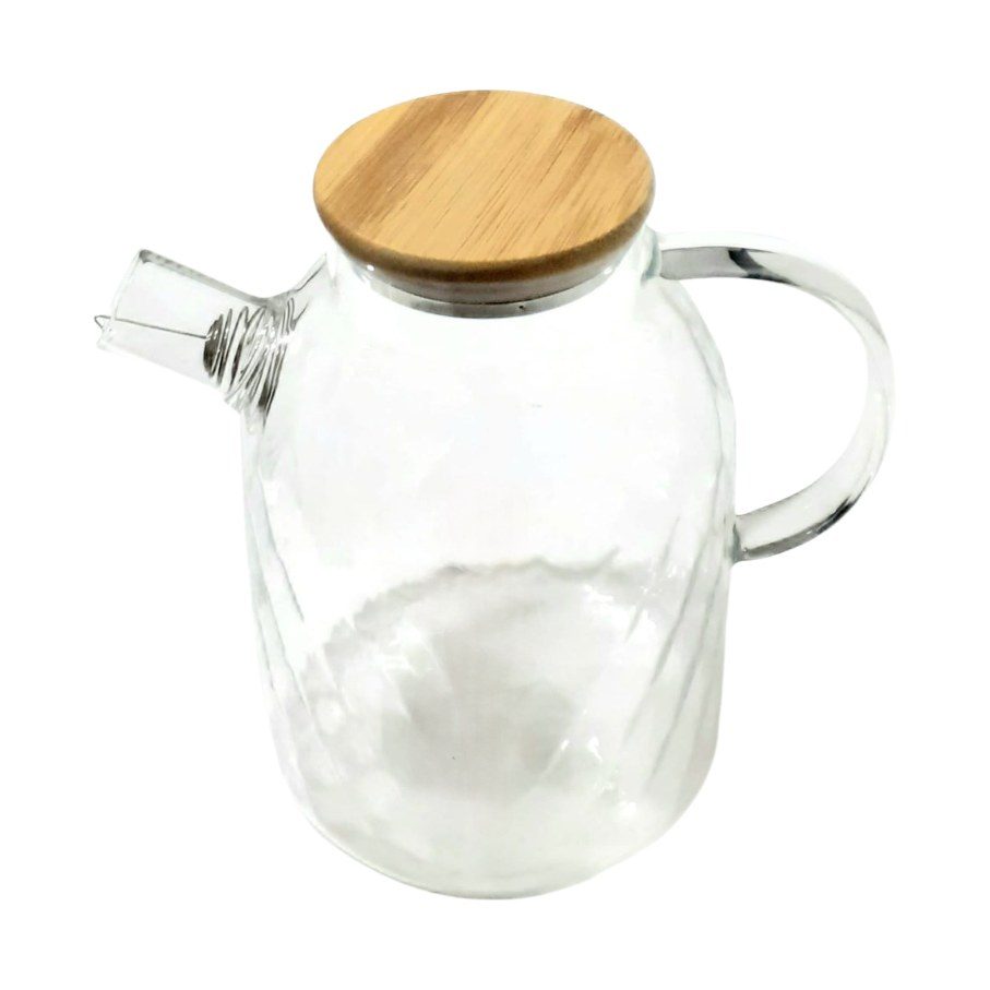Glass Tea Pot with Bamboo Lid