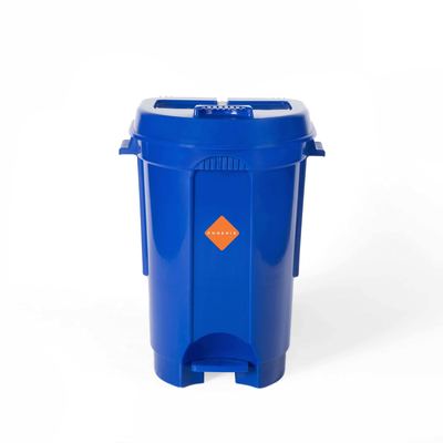 70L Blue Pedal Garbage Bin