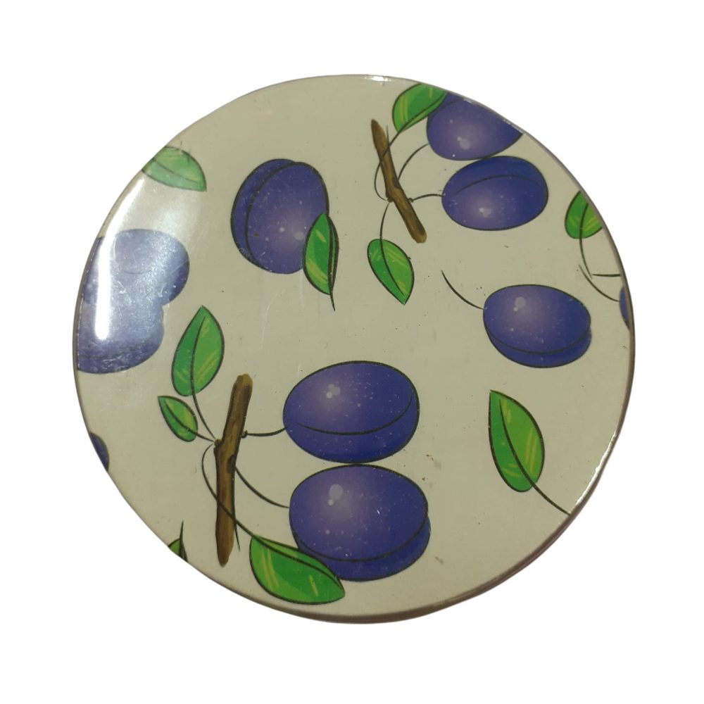 Round printed cup mats, 6 pieces
