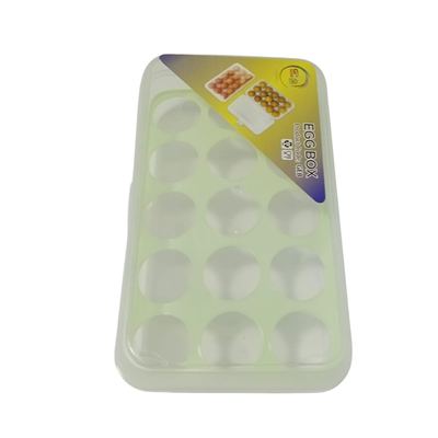Plastic egg box with lid