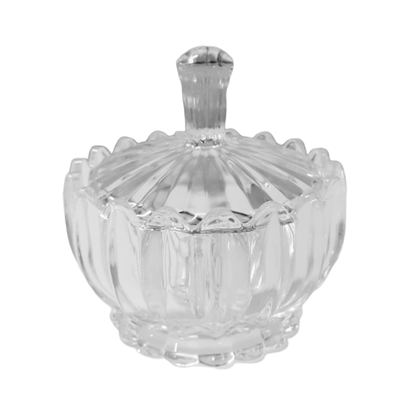 Glass candy pot with lid