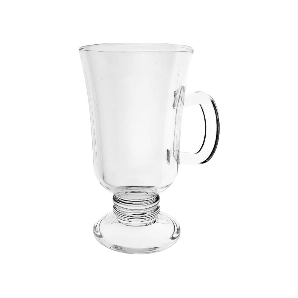 Irish coffee glass with handle