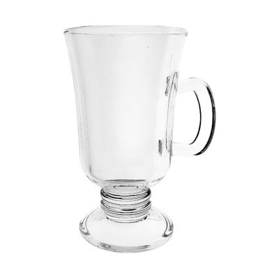 Irish coffee glass with handle