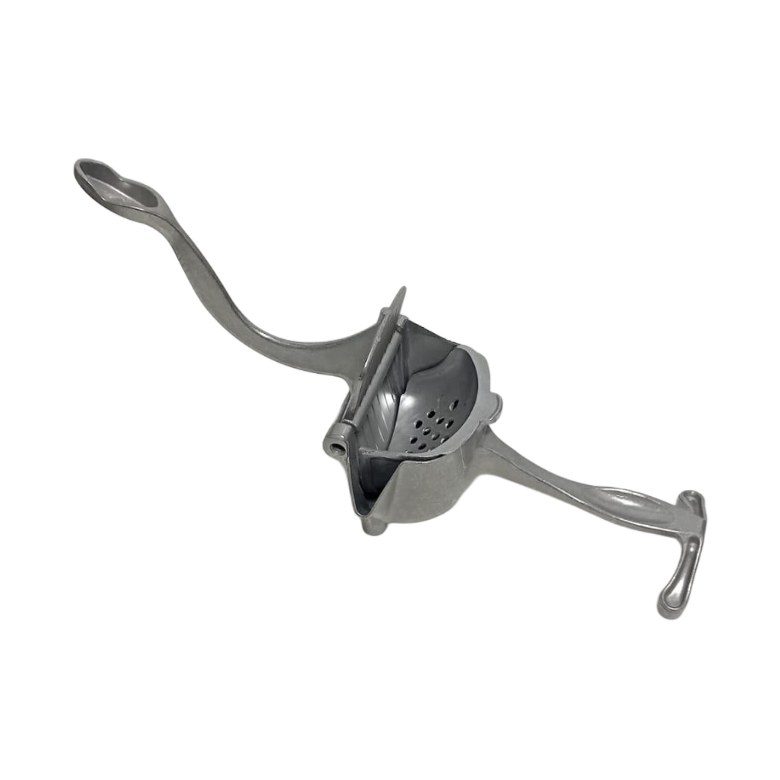 Cast metal hand lemon squeezer