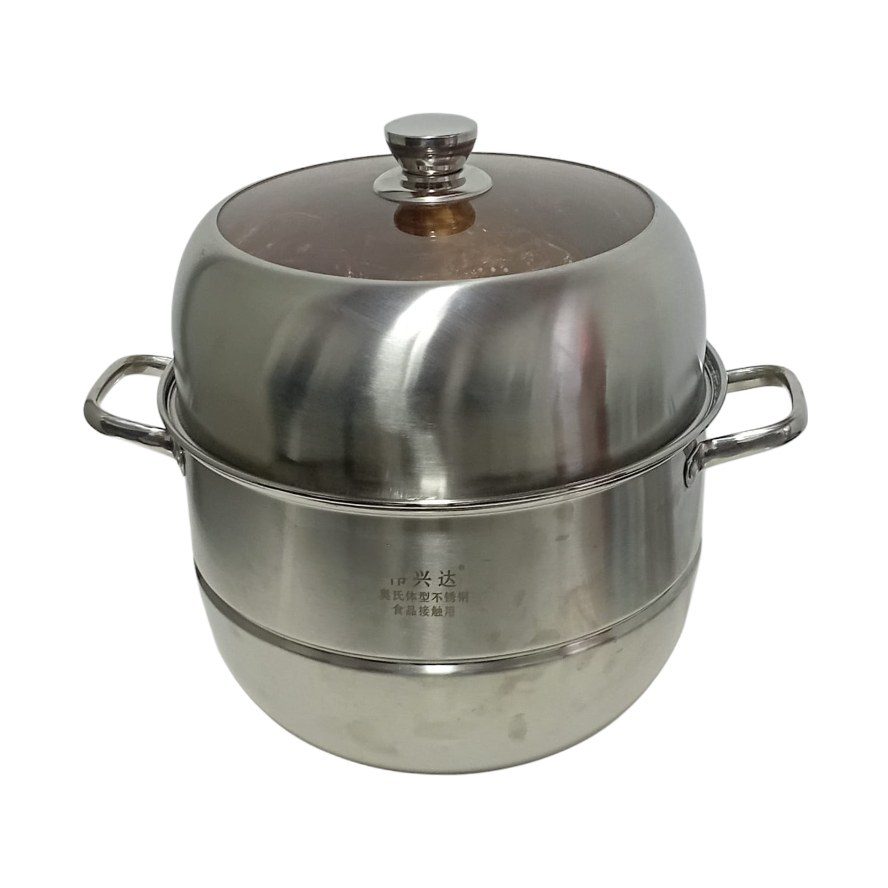 Stainless Steel Single-Tier Steamer, 30cm