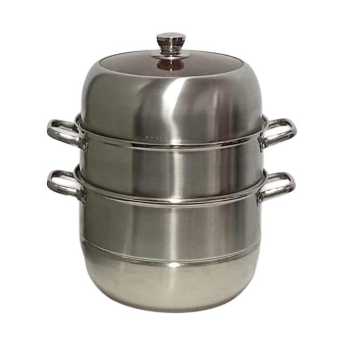Stainless Steel Double-Tier Steamer 32cm