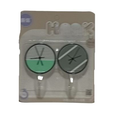 Round Stick-On Wall Hooks, 2 Pieces