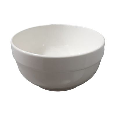 White Ceramic Soup Bowl 6"