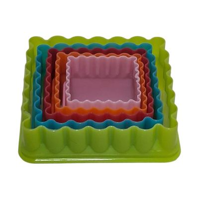 Plastic square cookie cutter set