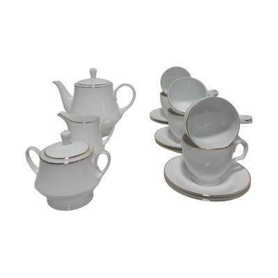 17-Piece Gold Line Tea Set
