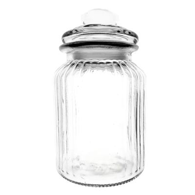 Ribbed Glass Storage Jar 1000ml
