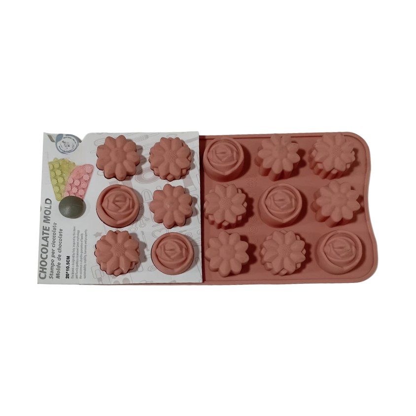 Silicone Flower Chocolate Mould, 9 Cavity