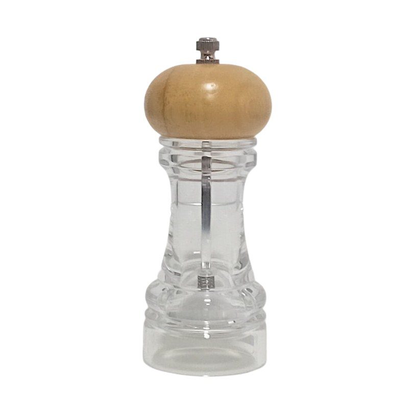 Wooden and acrylic pepper mill