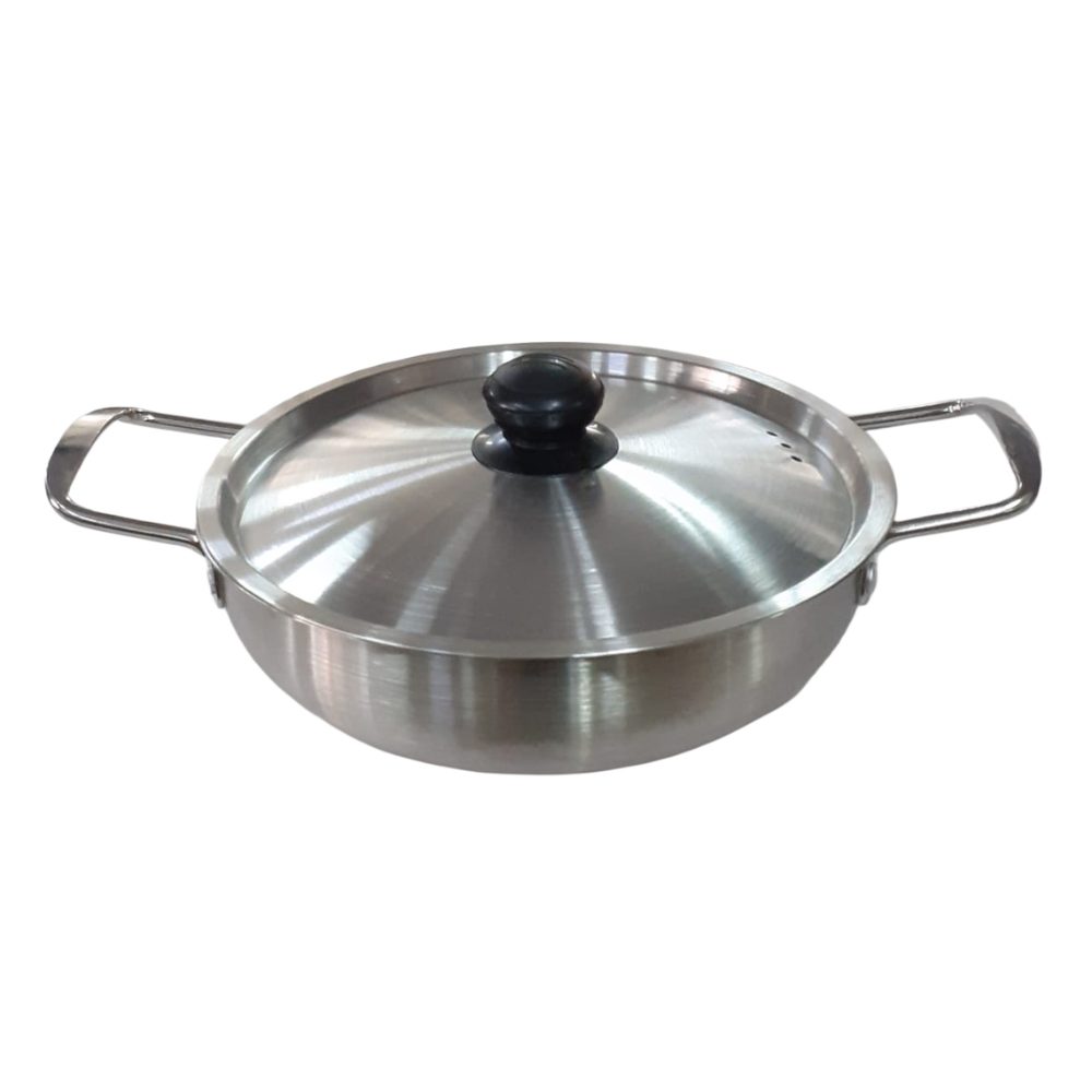 S/S WOK WITH LID 20CM
