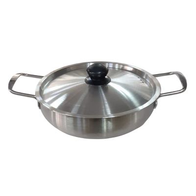 Stainless steel wok pan with lid, 20cm