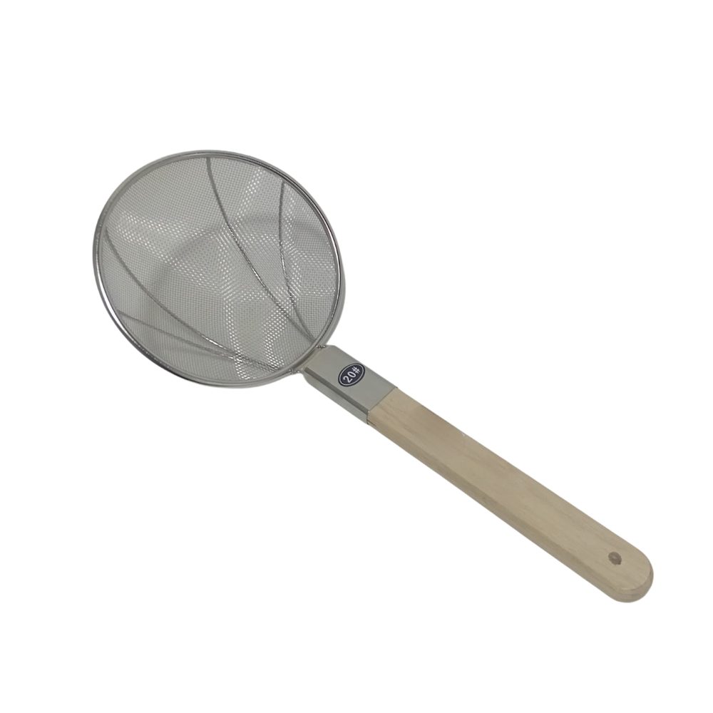 Wooden-handle spider strainer, 20cm