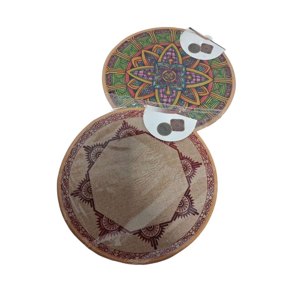 Round Printed Linen Place Mat