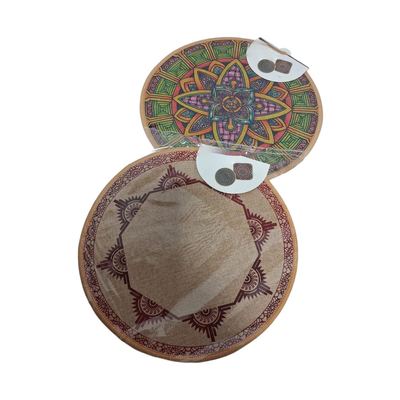 Round Printed Linen Place Mat