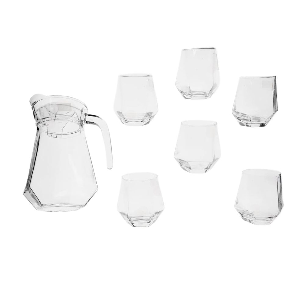 7-Piece Glass Jug and Tumbler Set