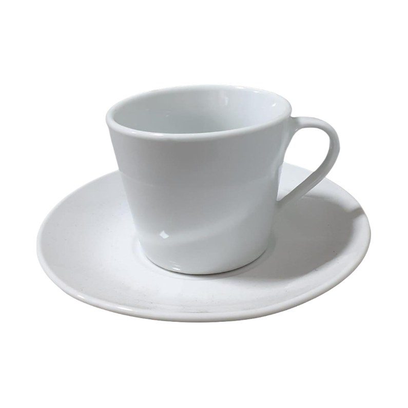White Porcelain Tea Cup and Saucer