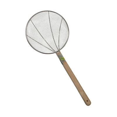 Wooden-handle wire spider skimmer, 32cm