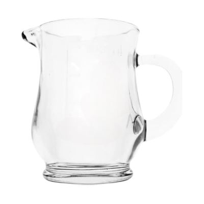 Small glass measuring jug