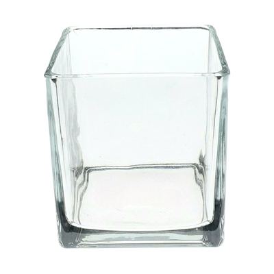 Square Clear Glass Vase