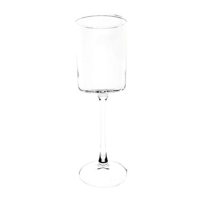 Square-bowl stemmed wine glass