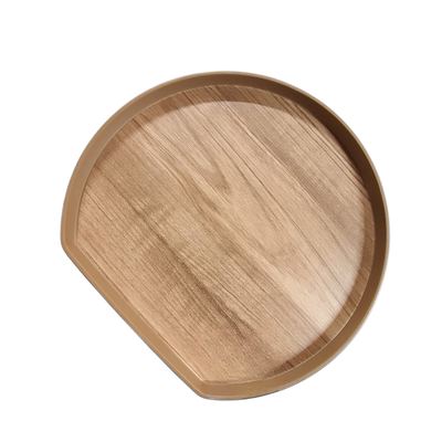 Small wood-look melamine serving tray