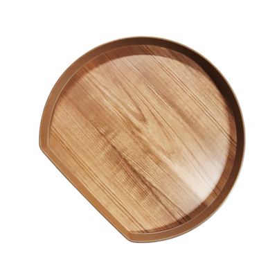 Large wood-look melamine serving tray