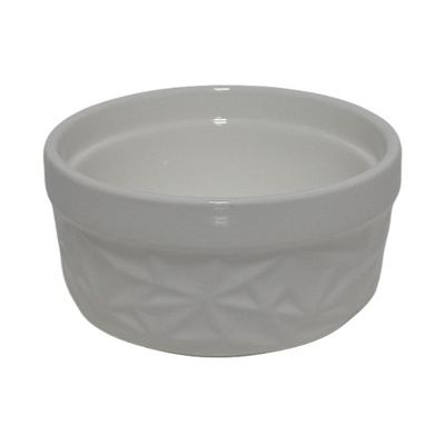 White ceramic ramekin dish