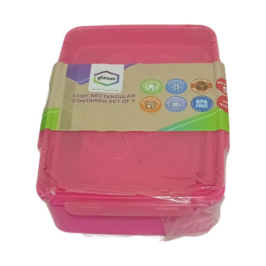 Rectangular Food Storage Container Set (5 pcs)
