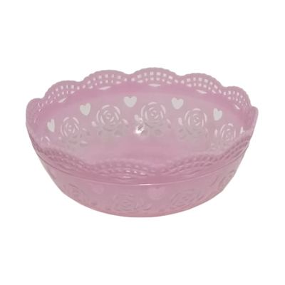Rose Lace Plastic Fruit Basket