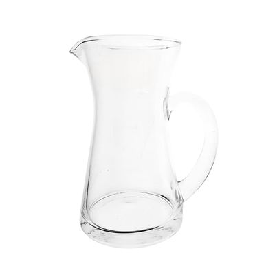 Clear glass juice jug
