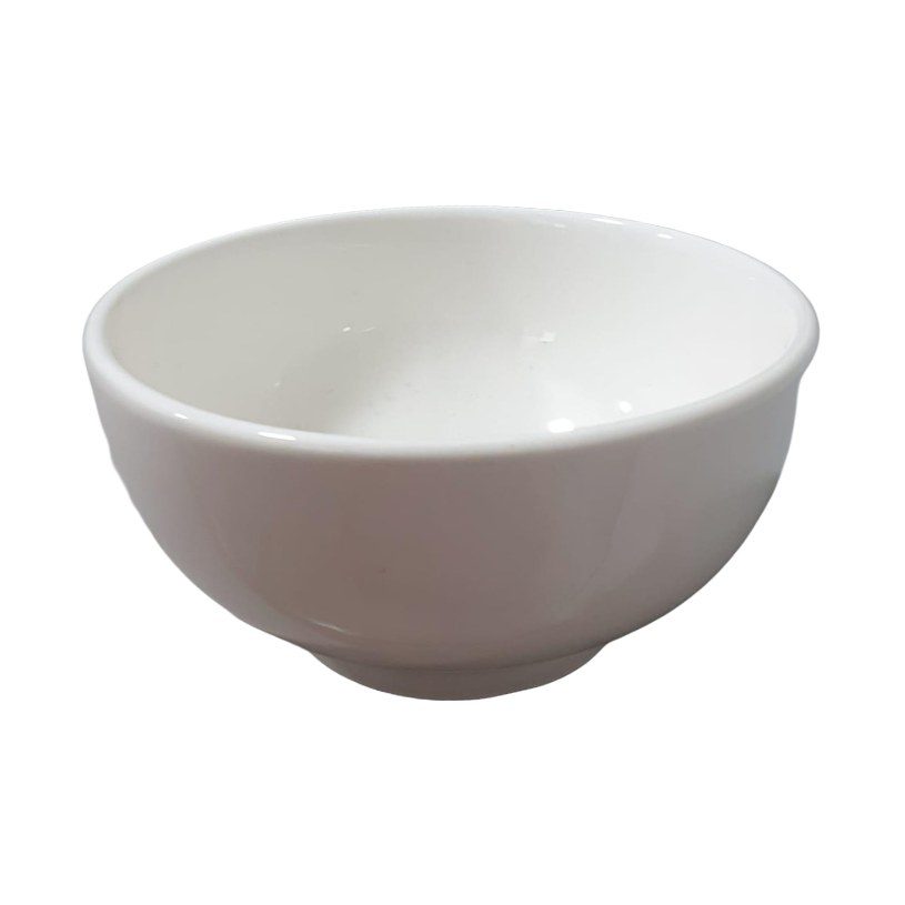 White Ceramic Rice Bowl 5.5"