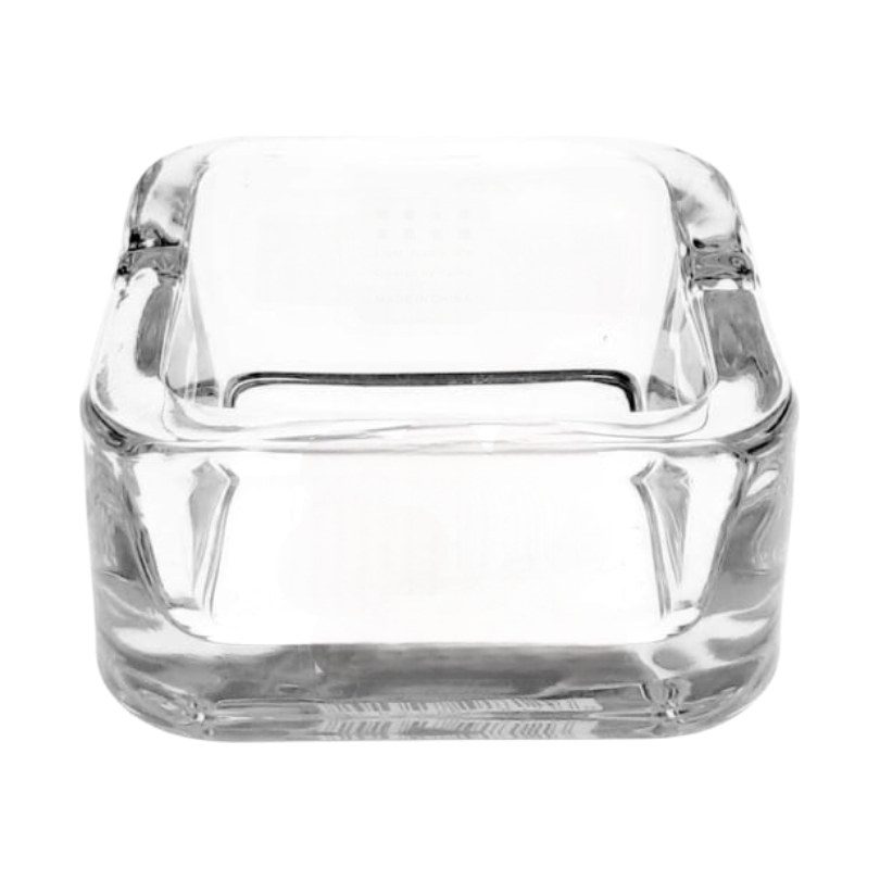 Square glass ashtray, 7.2cm