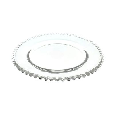 Beaded Edge Glass Plate, 9" (2 pcs)