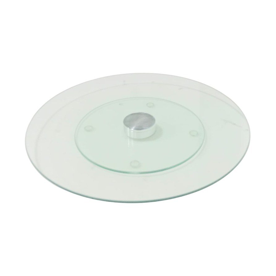 Glass Revolving Cake Stand, 25cm