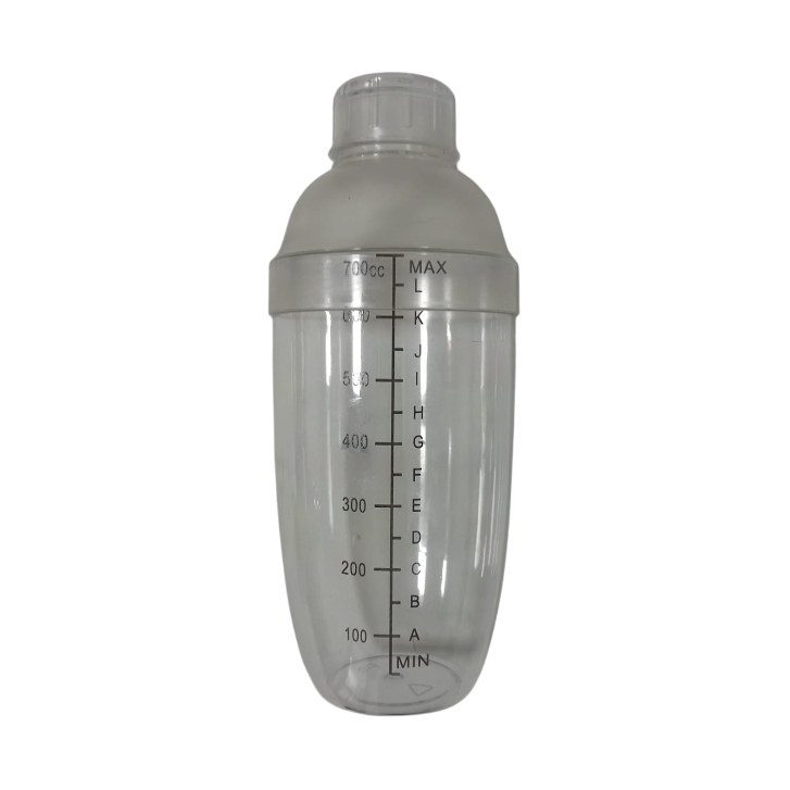Clear plastic cocktail shaker, 750ml