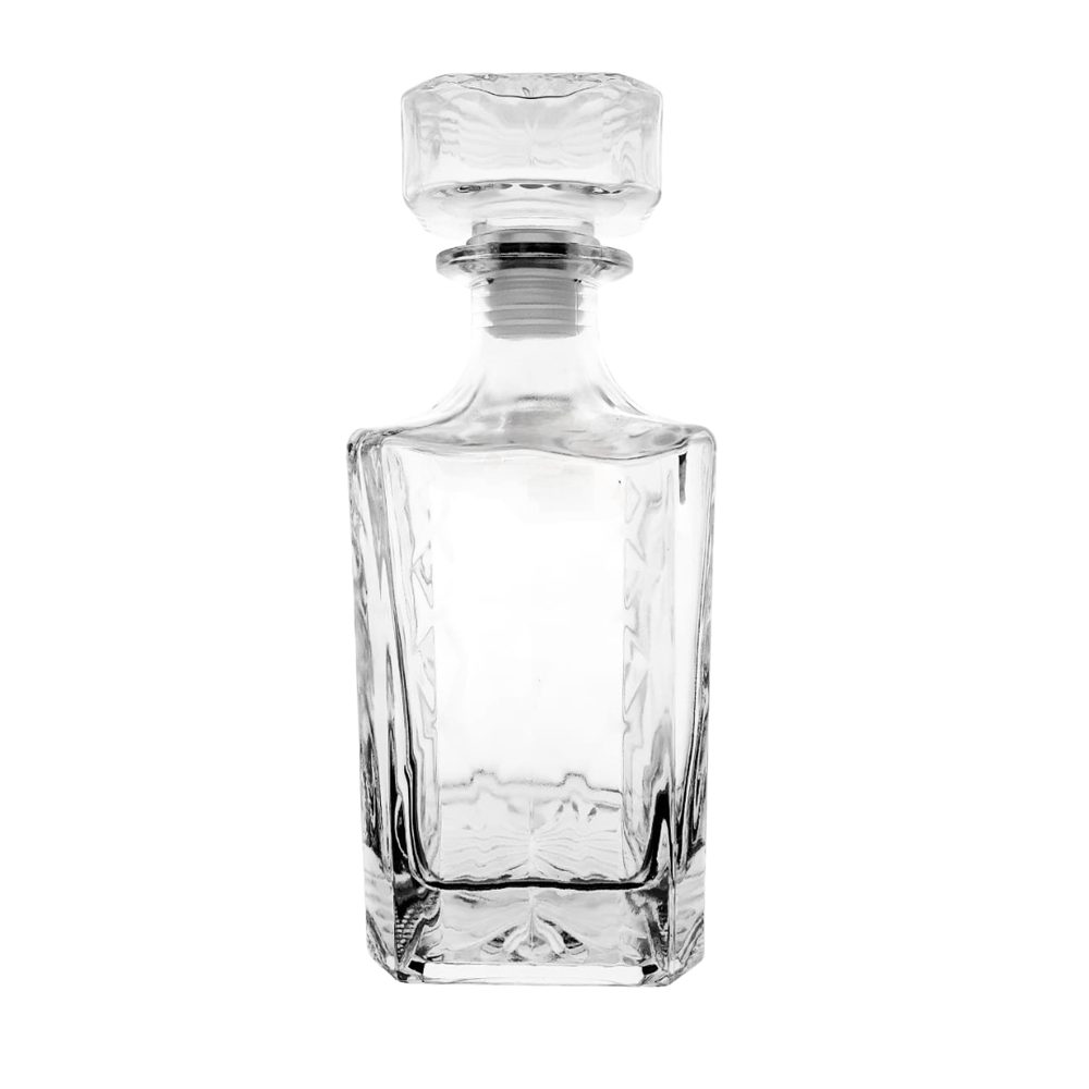 Square Glass Whisky Decanter 750ml